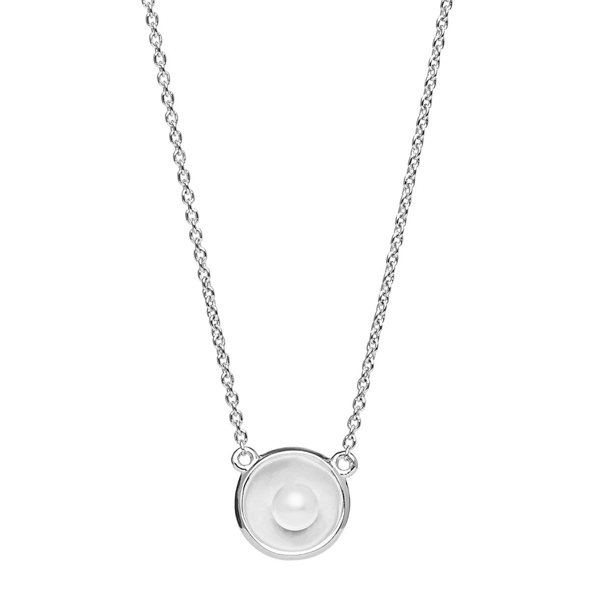 Najo Capri Silver Pearl Necklace