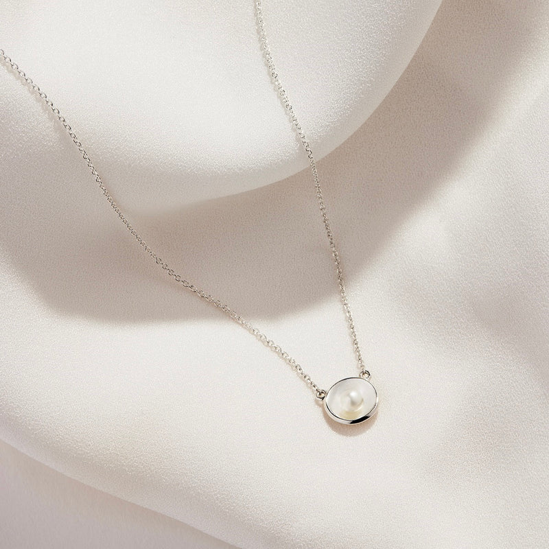 Najo Capri Silver Pearl Necklace