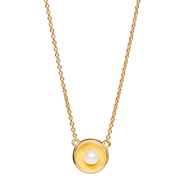 Najo Capri Yellow Gold Pearl Necklace