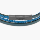 Tateossian Fettuccini Multi-Strand Navy Leather Bracelet