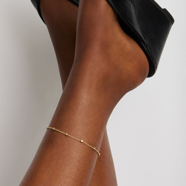 Najo Birdsong Yellow Gold Chain Anklet