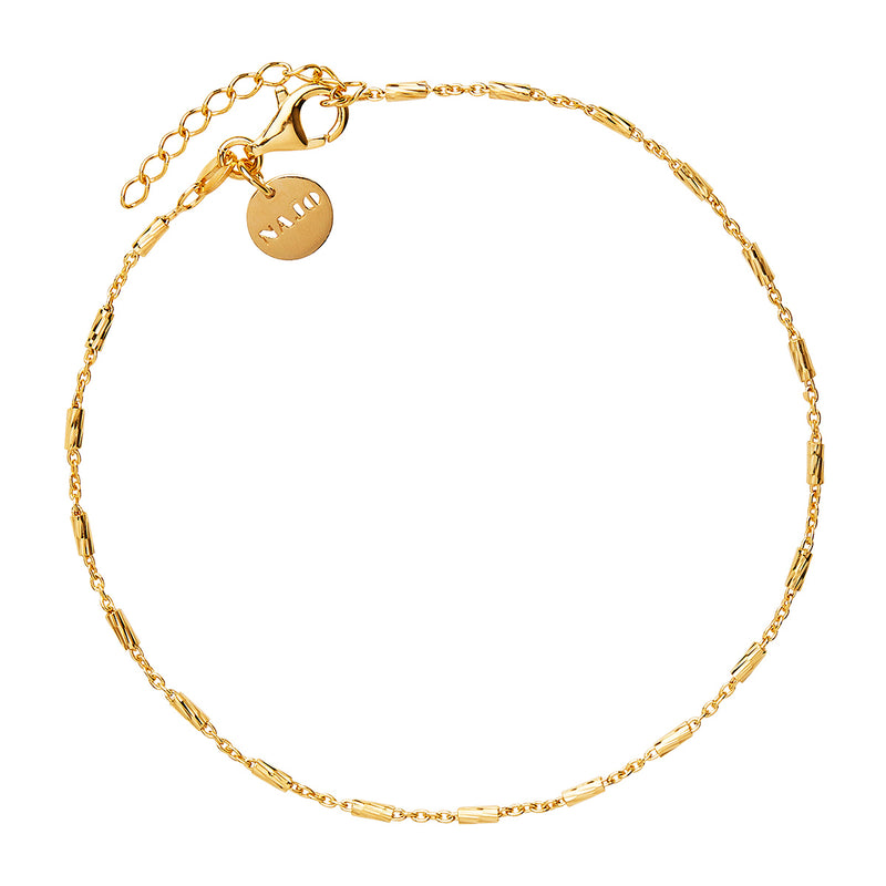 Najo Equilibrium Yellow Gold Chain Anklet