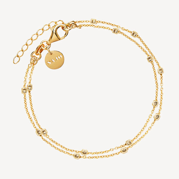 Najo Birdsong Yellow Gold Chain Bracelet