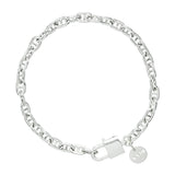 Najo Love Lock Silver Chain Bracelet