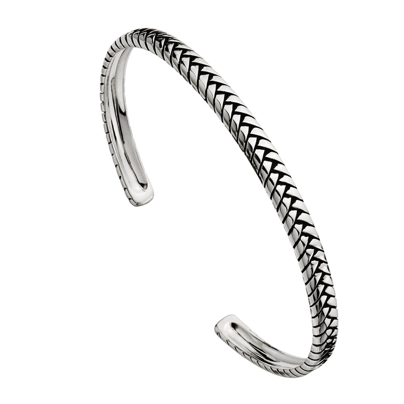 Najo Tessera Mens Oxidised Cuff