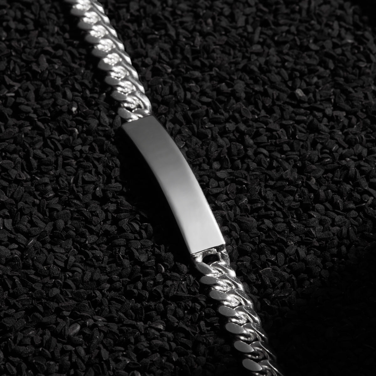Najo Cuban Mens Silver I.D. Bracelet