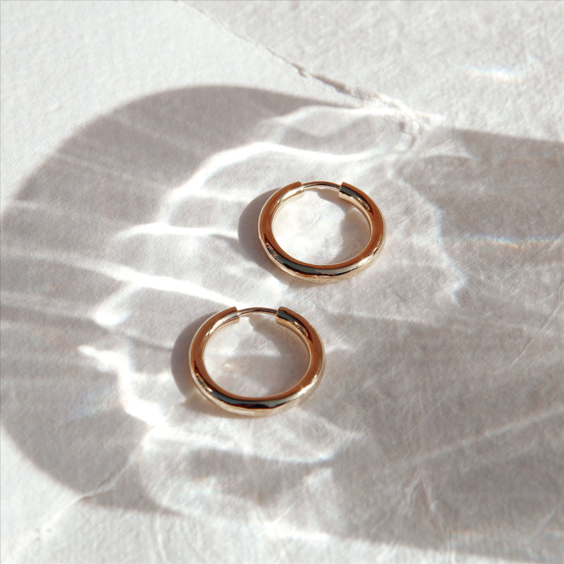 NAJO Subtle Yellow Gold Huggie Earring