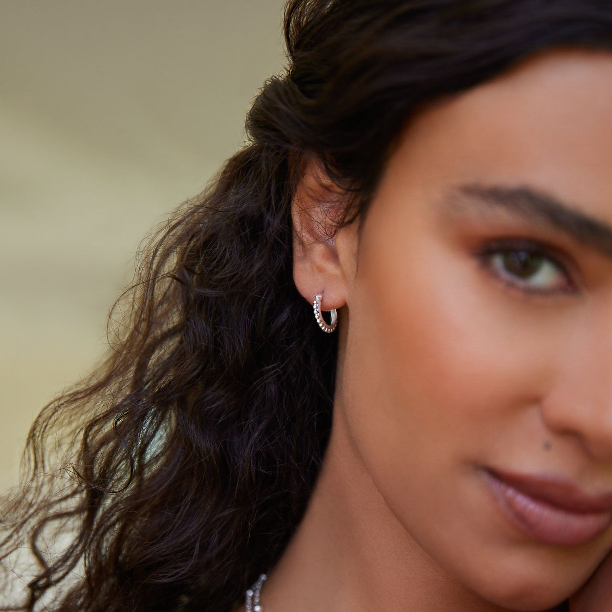 NAJO Chia Silver Hoop Earring