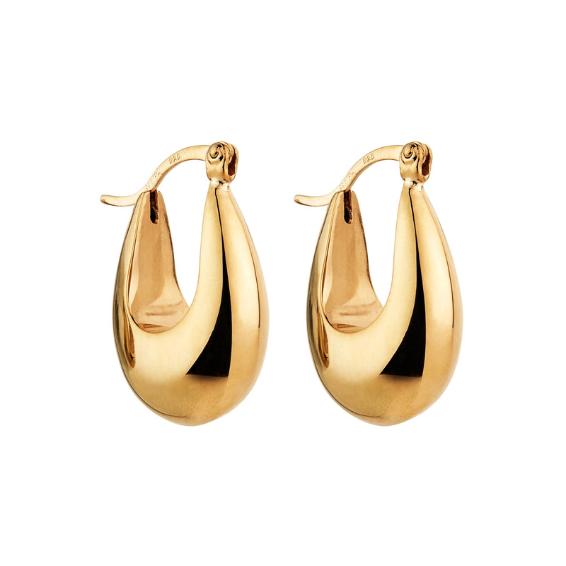 Najo Cloudland Yellow Gold Hoop Earring