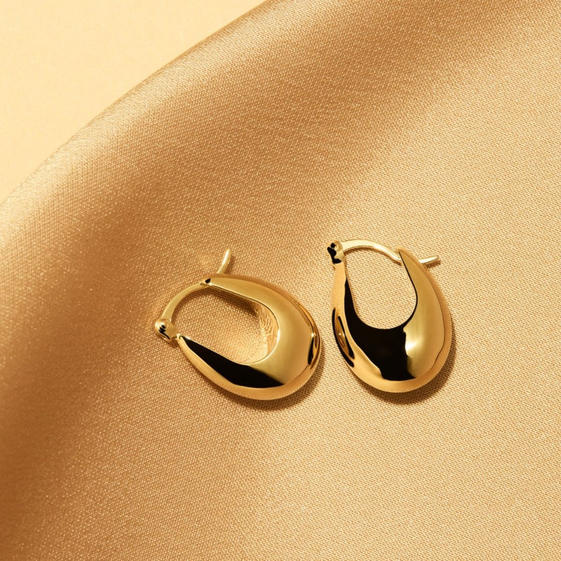 Najo Cloudland Yellow Gold Hoop Earring