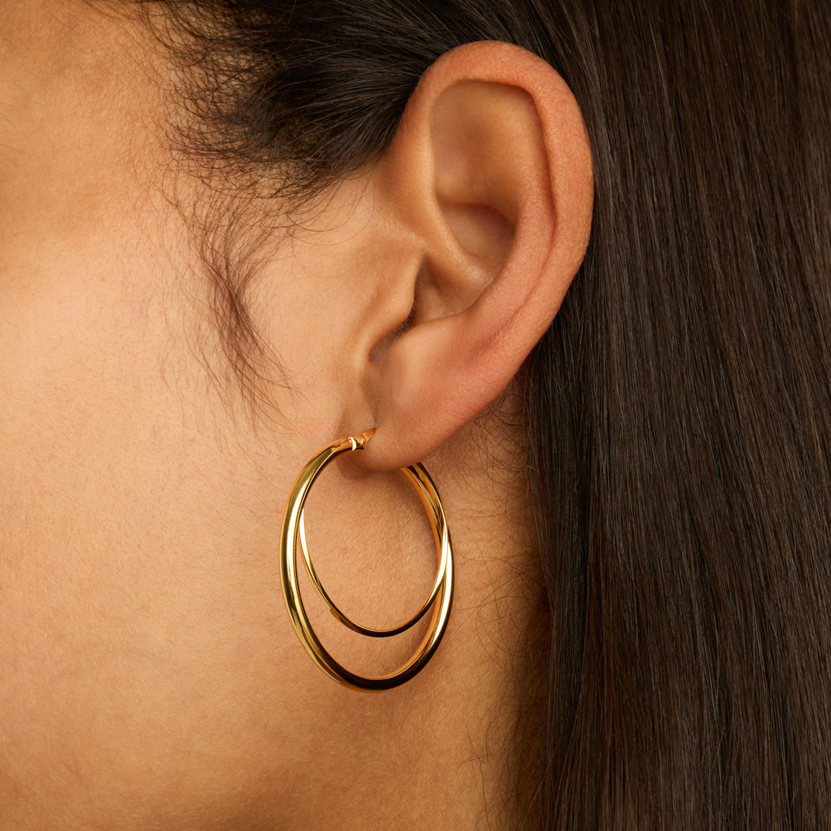 NAJO Gold Whirlpool Hoop Earrings