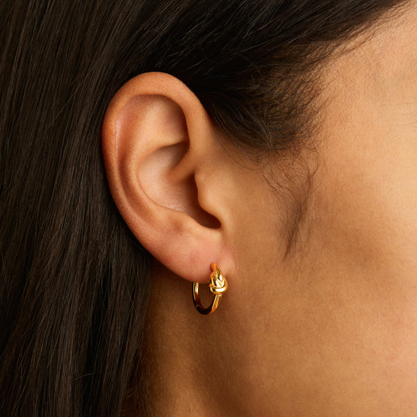 NAJO Gold Nature's Knot Huggie Earrings