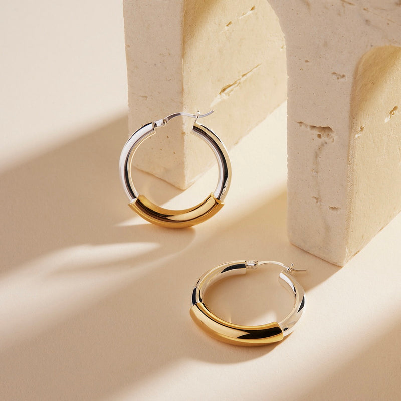 Najo Amalfi Two-Tone Hoop Earrings