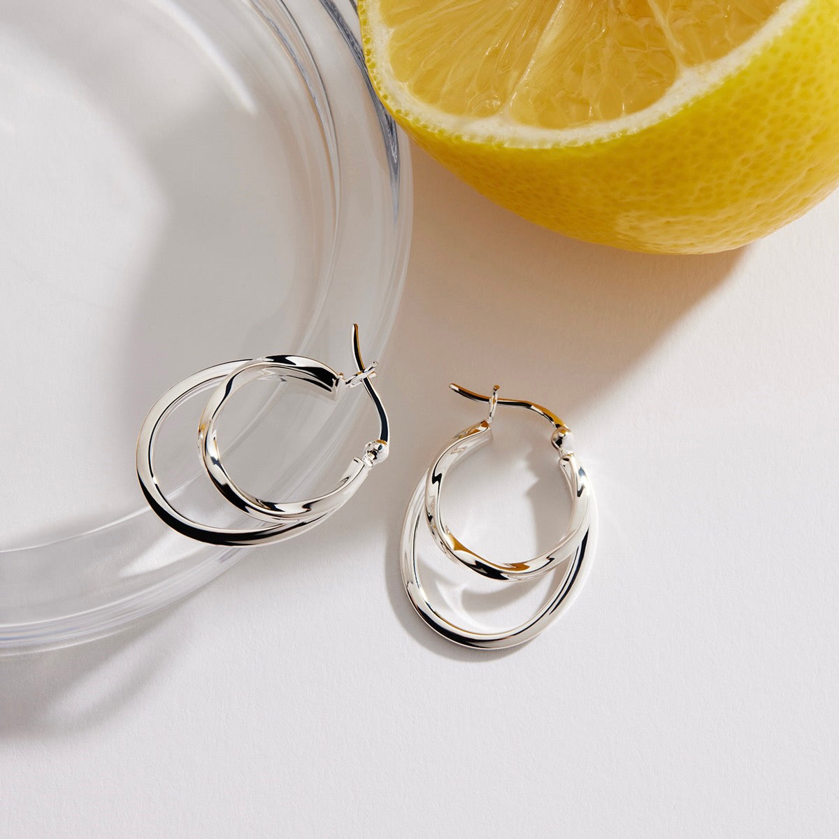 Najo Sea of Change Silver Hoop Earrings