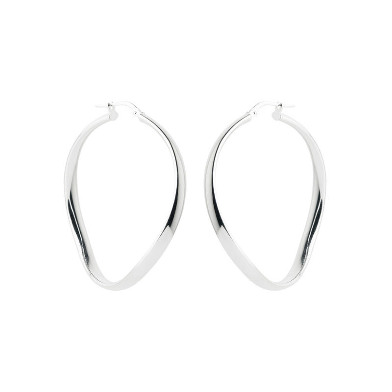 Najo Odyssey Silver Hoop Earrings