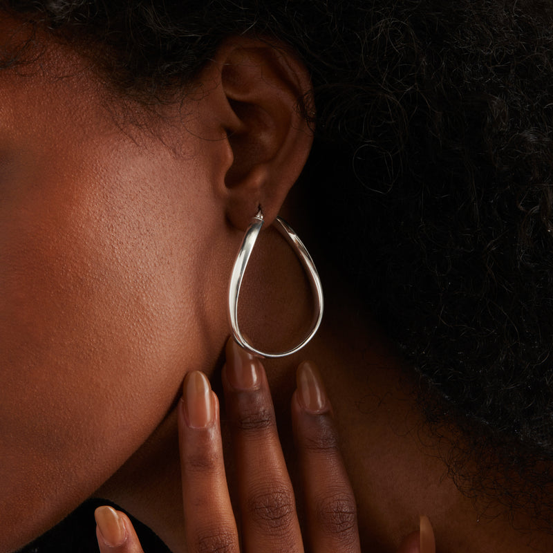 Najo Odyssey Silver Hoop Earrings