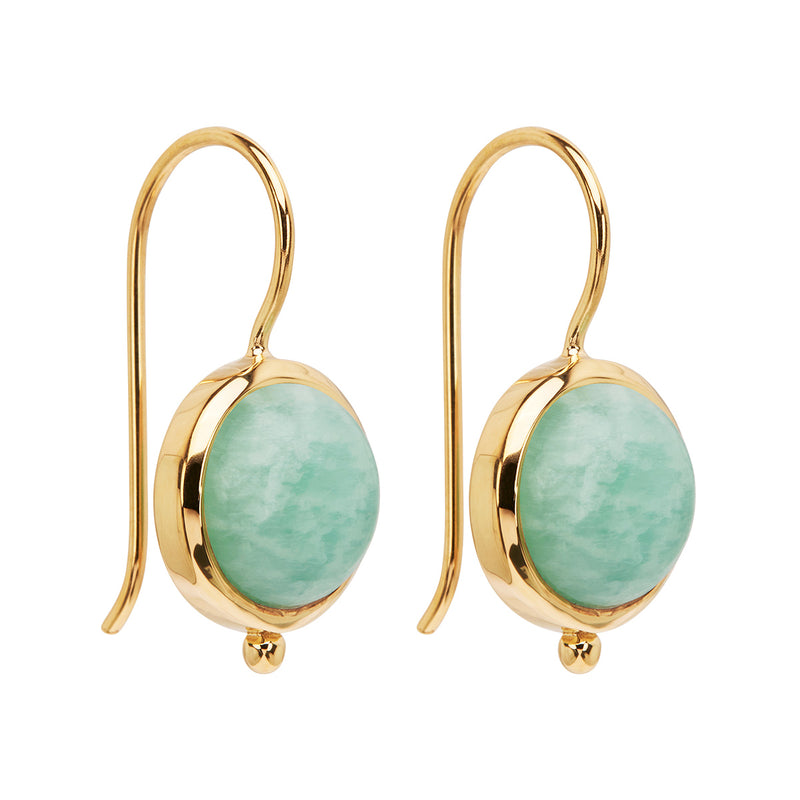 Najo Azzurro Yellow Gold Amazonite Earrings