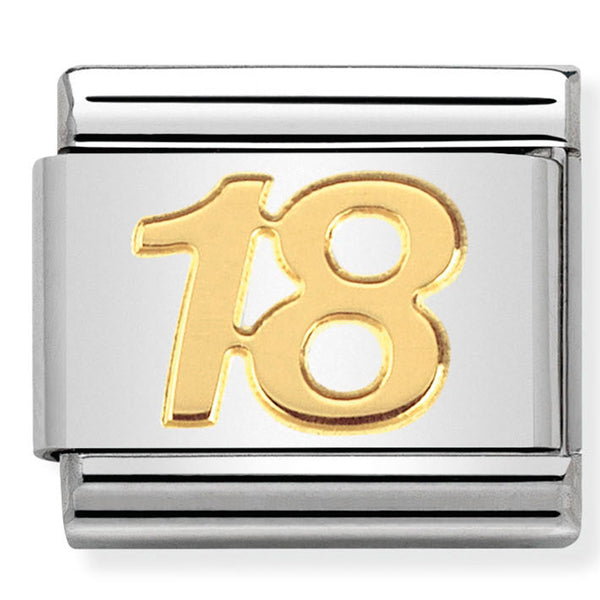Nomination Composable 18ct Gold Number 18
