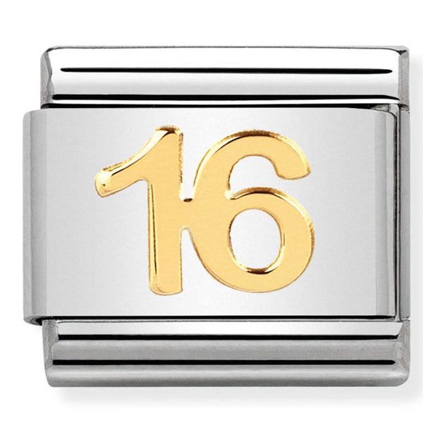 Nomination Composable 18ct Gold Number 16