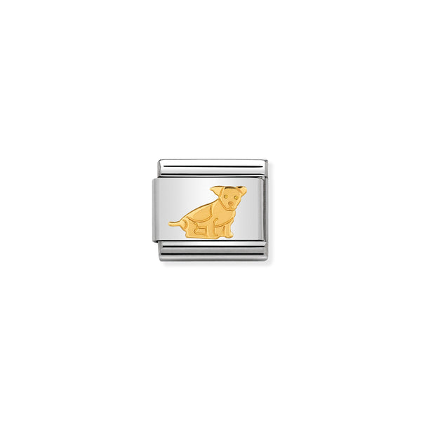 Nomination Composable 18ct Gold Seated Dog