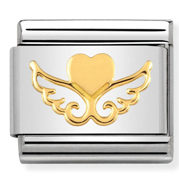 Nomination Composable 18ct Gold Heart with Wings