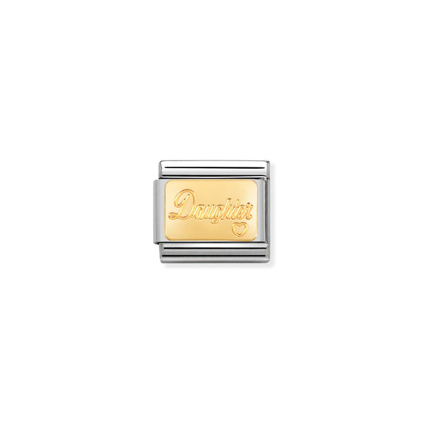 Nomination Composable 18ct Gold Engraved "Daughter"