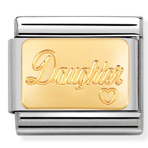 Nomination Composable 18ct Gold Engraved "Daughter"