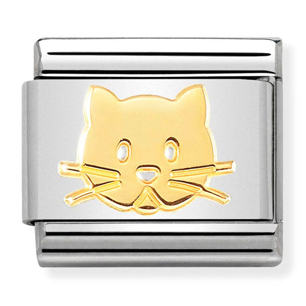 Nomination Composable 18ct Gold Cat Face