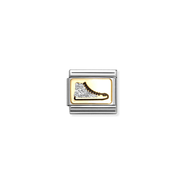 Nomination Composable 18ct Gold & Enamel Glitter Silver Sneaker