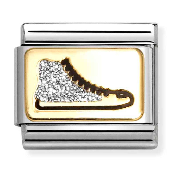 Nomination Composable 18ct Gold & Enamel Glitter Silver Sneaker