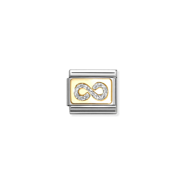 Nomination Composable 18ct Gold & Enamel Glitter Infinity Symbol