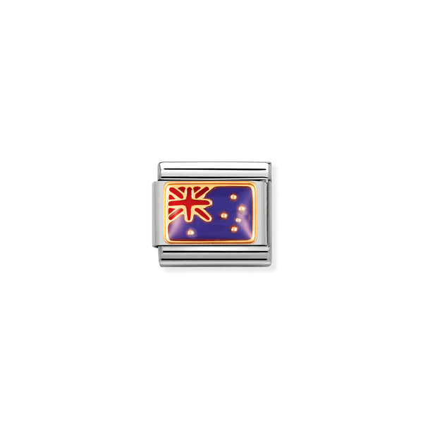 Nomination Composable 18ct Gold & Enamel Flag of Australia