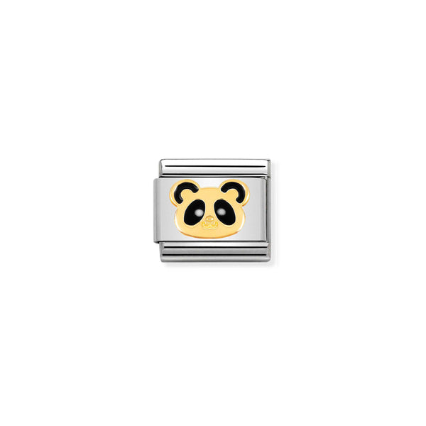 Nomination Composable 18ct Gold & Enamel Panda Face