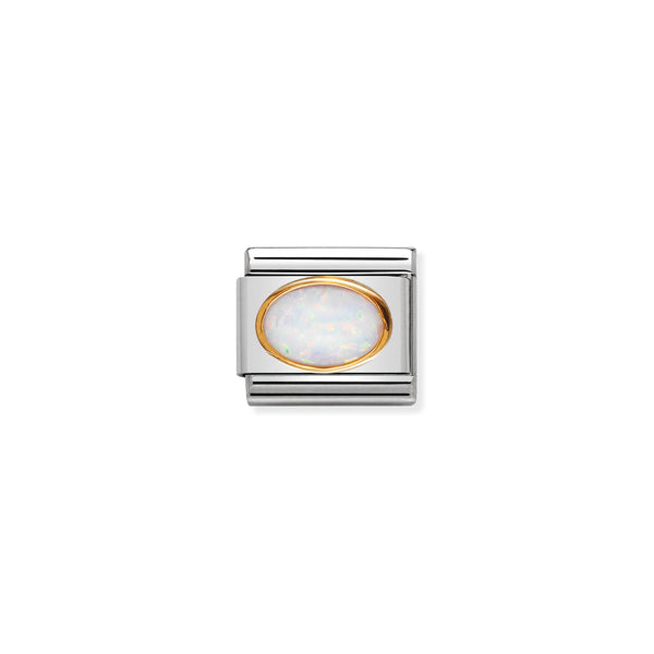 Nomination Composable 18ct Gold White Opal