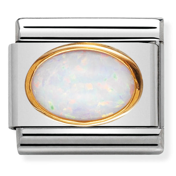 Nomination Composable 18ct Gold White Opal