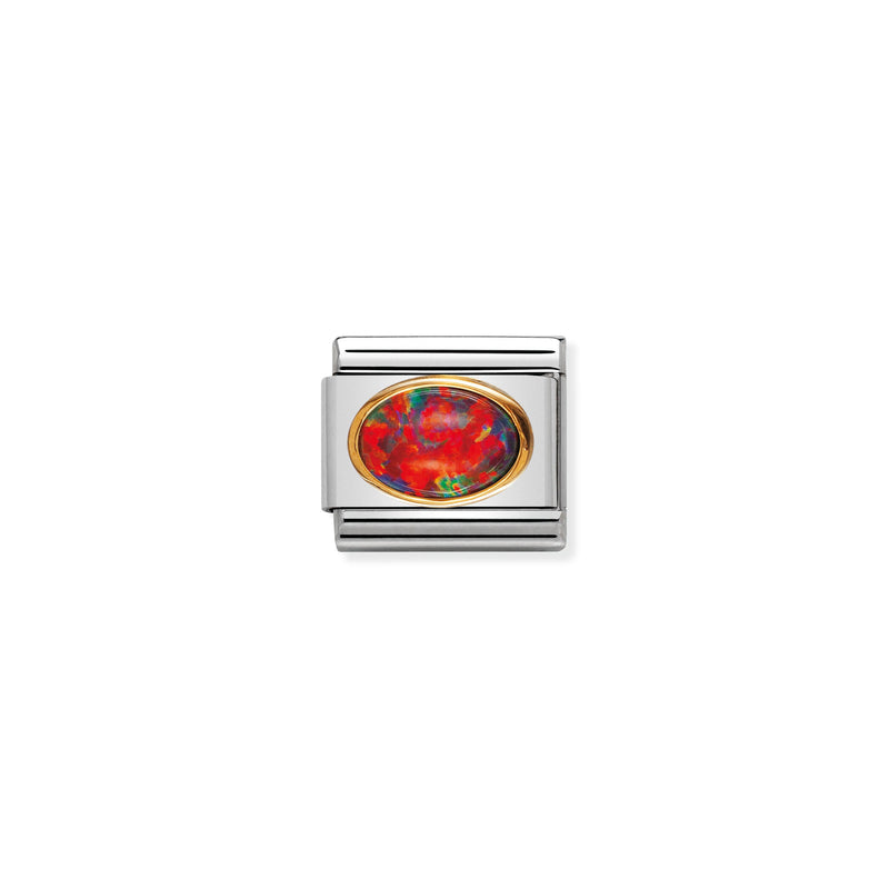 Nomination Composable 18ct Gold Red Opal