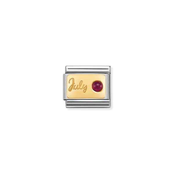 Nomination Composable 18ct Gold Ruby (July Birthstone)