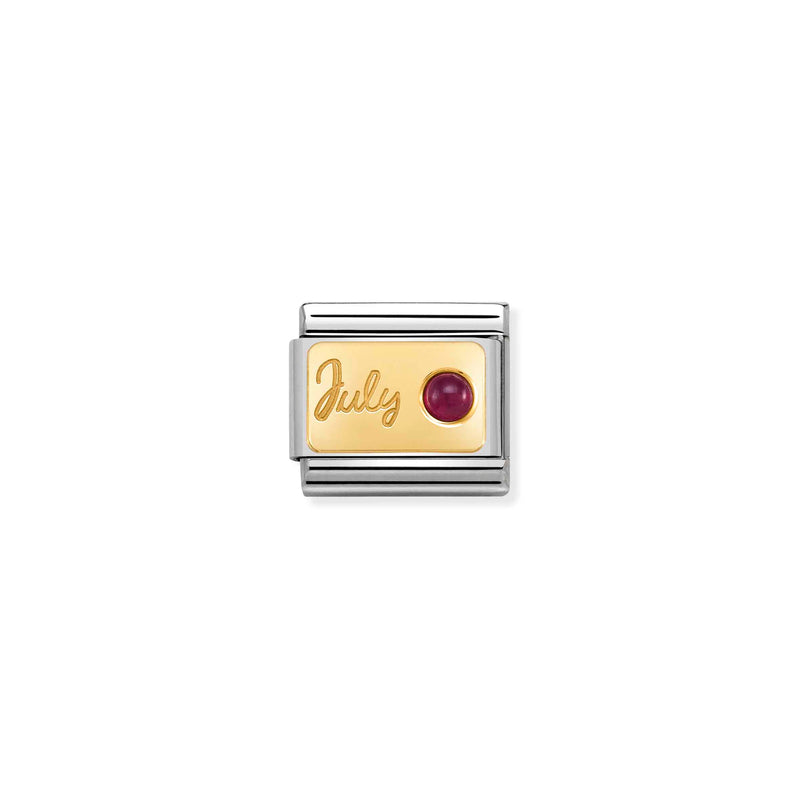 Nomination Composable 18ct Gold Ruby (July Birthstone)