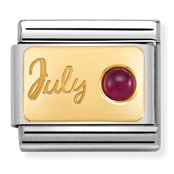 Nomination Composable 18ct Gold Ruby (July Birthstone)