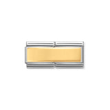 Nomination Composable 18ct Gold Double Link Smooth Plate