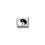 Nomination Composable Sterling Silver & Enamel Ying Yang Symbol