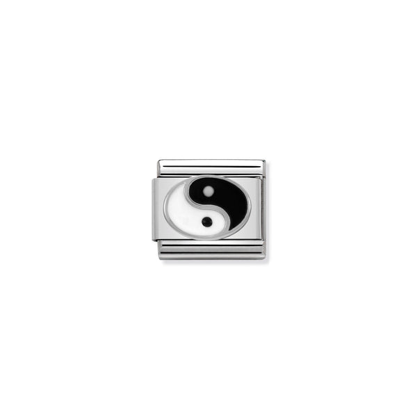 Nomination Composable Sterling Silver & Enamel Ying Yang Symbol