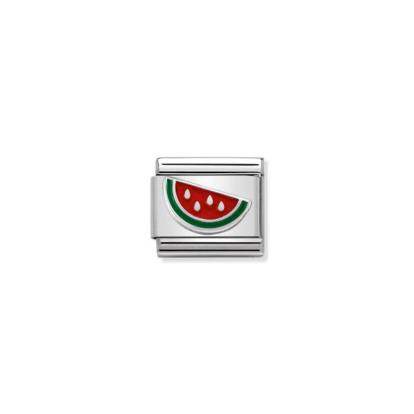 Nomination Composable Sterling Silver & Enamel Watermelon