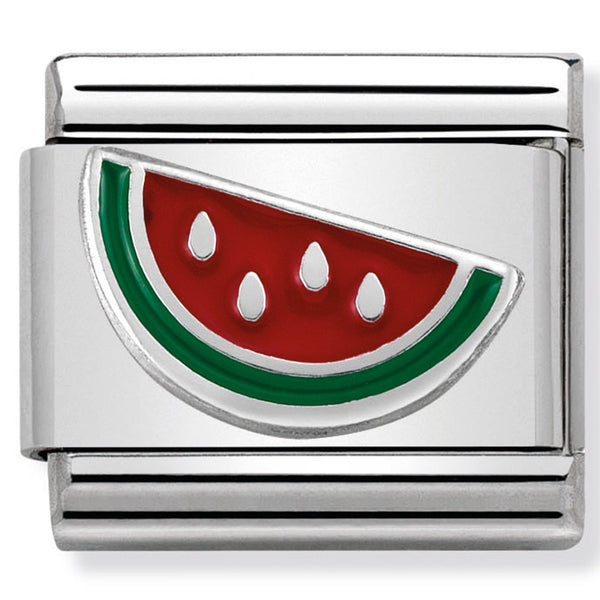 Nomination Composable Sterling Silver & Enamel Watermelon