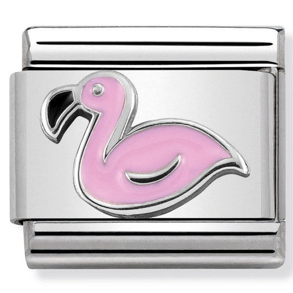 Nomination Composable Sterling Silver & Enamel Flamingo