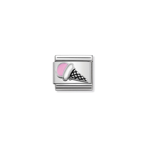 Nomination Composable Sterling Silver & Enamel Pink Ice Cream