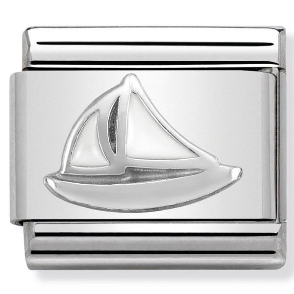 Nomination Composable Sterling Silver & Enamel Sail Boat