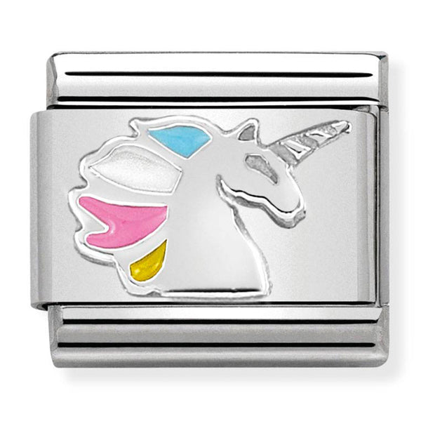 Nomination Composable Sterling Silver & Enamel Unicorn