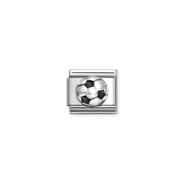 Nomination Composable Sterling Silver & Enamel Soccer Ball