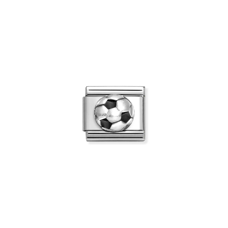 Nomination Composable Sterling Silver & Enamel Soccer Ball
